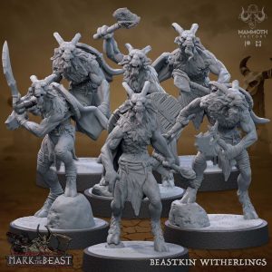Beastkin Witherlings - Mark of the Beast - 32mm Scale (25mm Base) - Mammoth Factory