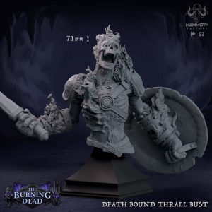 Death Bound Thrall, Bust - The Burning Dead - 32mm Scale (40x40mm Base) - Mammoth Factory