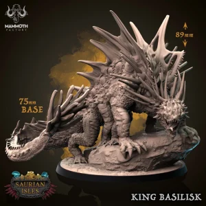 King Basilisk - Saurian Legion - 32mm Scale (75mm Base) - Mammoth Factory