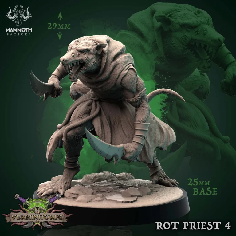 Rot Priests - Vermin Horde - 32mm Scale (25mm Base) - Mammoth Factory - Image 7