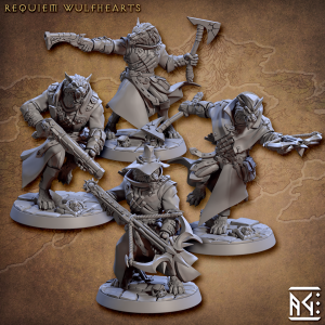 Requiem Wulfhearts - Requiem Demon Hunters - 32mm Scale - Designed by Artisan Guild