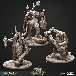 Hungry Crushers Giants - Kraggers Giants - 117mm Height (90mm Base) - CastNPlay