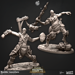 Boulder launchers - Kraggers Giants - 125mm Height (100mm Base) - CastNPlay
