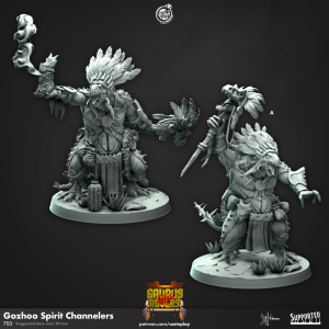 Gozhoo Spirit Channelers - Saurus Rovers - 75mm Height (50mm Base) - Shaman - CastNPlay