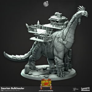 Saurian Bulkhauler - Saurus Rovers - 131mm Height (100mm Base) - Brontosaurus - CastNPlay