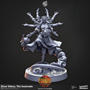 Zirsa Vohuu, The Incarnate - (40mm Base) - Sorcerers' Council - CastNPlay
