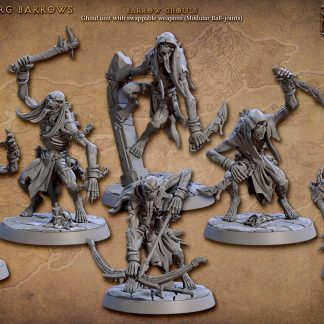 Barrow Ghouls - Horrors of Rodburg Barrows - 32mm Scale - Designed by Artisan Guild