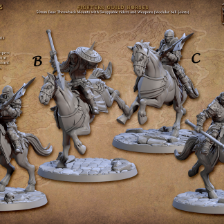 Fighter Guild Horses - Vanguard Fighters Guild - 32mm Scale - Designed by Artisan Guild