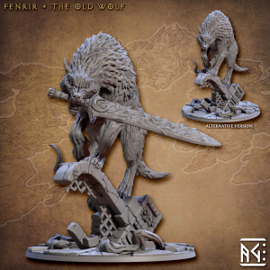 Finrir, The Old Wolf - Requiem Demon Hunters - 32mm Scale (100mm Base) - Designed by Artisan Guild