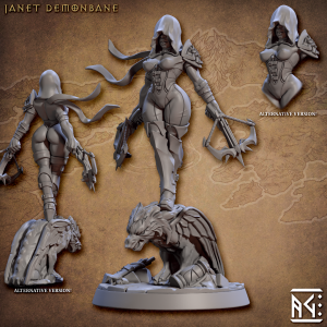 Janet Demonbane - Requiem Demon Hunters - 32mm Scale - Designed by Artisan Guild