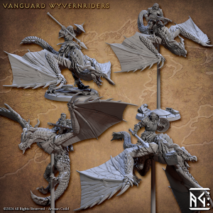 Vanguard Wyvernriders - Vanguard Fighters Guild - 32mm Scale - Designed by Artisan Guild