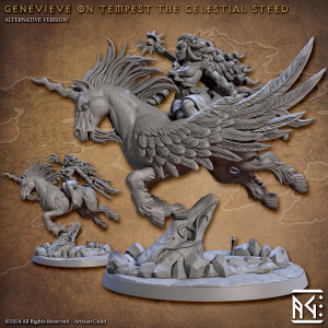 Tempest the Celestial Steed - Vanguard Fighters Guild - 32mm Scale - Designed by Artisan Guild
