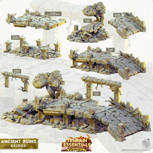 Ancient Ruins Bridge - Exterior Scatter Terrain - Terrain Essentials III - CastNPlay
