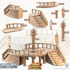 Antique Greek Bridge - Exterior Scatter Terrain - Terrain Essentials III - CastNPlay