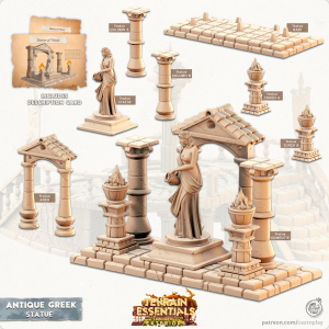 Antique Greek Statue - Exterior Scatter Terrain - Terrain Essentials III - CastNPlay