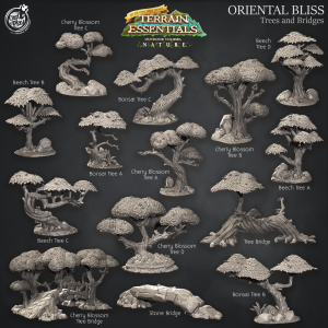 Oriental Bliss - Trees and Bridges - Scatter Terrain - Terrain Essentials - CastNPlay