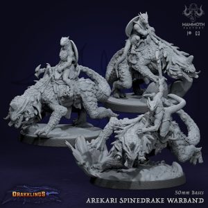 Arekari Spinedrake - Drakklings of Dragon's Keep - 32mm Scale (50mm Base) - Mammoth Factory