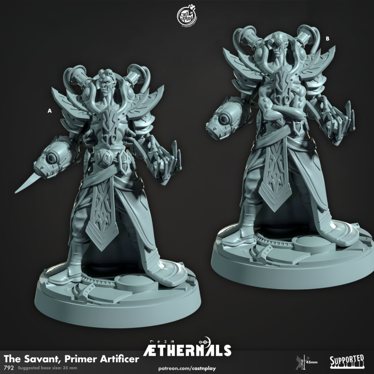 The Savant, Primer Artificer - Aethernals - 45mm Height (35mm Base) - CastNPlay