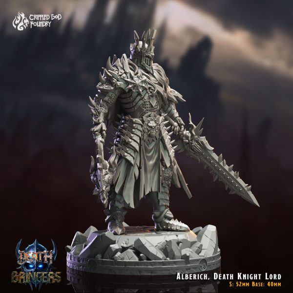 Alberich, Death Knight Lord - Death Bringers - 52mm Height (40mm Base) - CrippledGodFoundry - Image 3