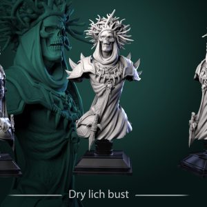 Dry Lich, Bust - Dessiccation - Display Figurine - White Werewolf Tavern