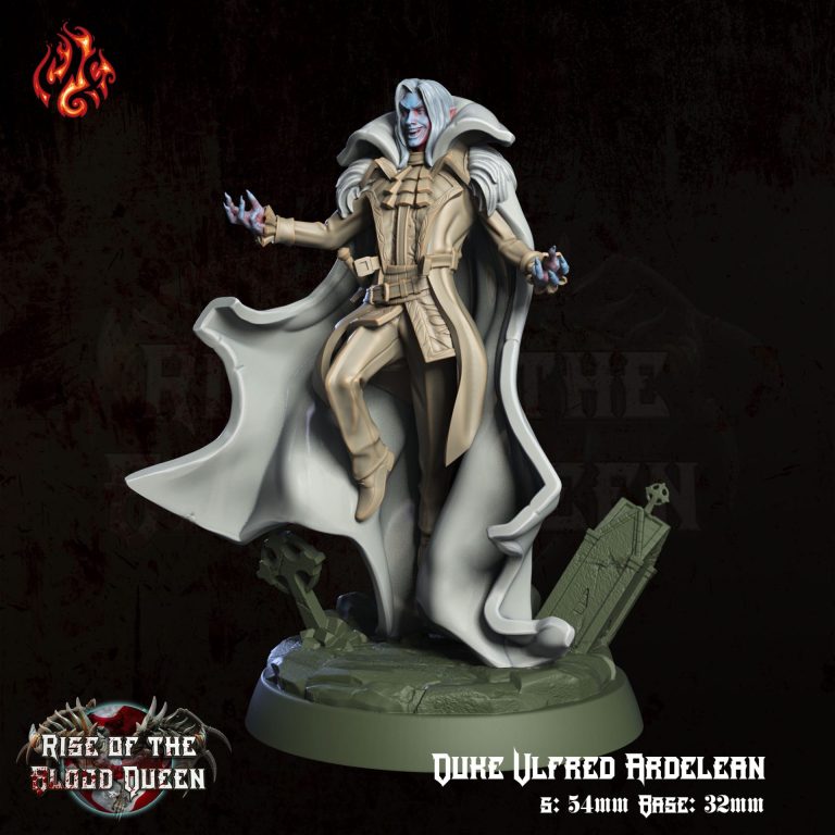 Duke Ulfred Ardelean - Rise Of The Blood Queen - 54mm Height (32mm Base) - CrippledGodFoundry - Image 2