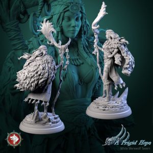 Kaelia, Witch of the Frozen Veil - A Frigid Hope - 75/32mm Scale - White Werewolf Tavern