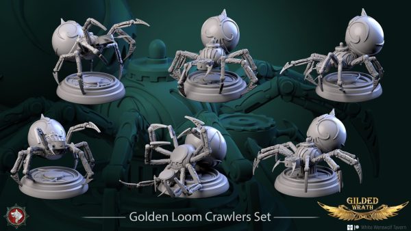 Golden Loom Crawlers - Gilded Wrath - 32mm  - White Werewolf Tavern