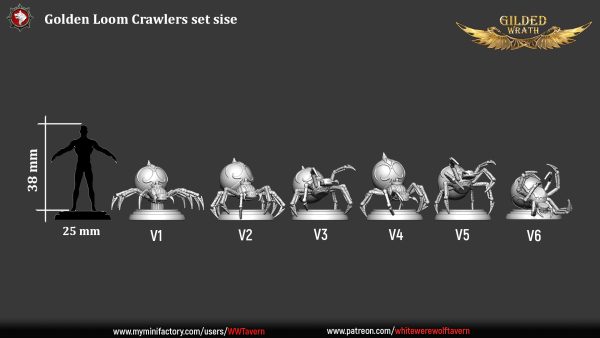 Golden Loom Crawlers - Gilded Wrath - 32mm  - White Werewolf Tavern - Image 9