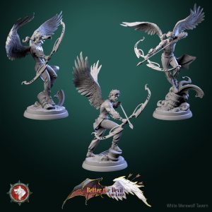 Angel Archer Set - Better the Devil You Know - 32mm Scale (25mm Base)  - White Werewolf Tavern