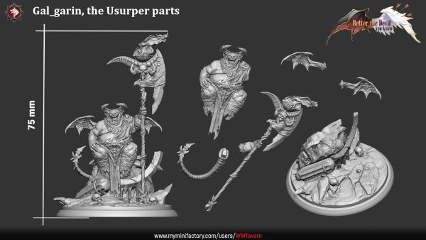 Galgarin the Usurper - Better the Devil You Know - 32mm Scale (50mm Base) - White Werewolf Tavern - Image 6