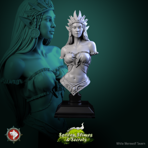 Queen Eiraina Silversprout, Bust - Sprites, Slimes and Secrets- Display Figurine  - White Werewolf Tavern