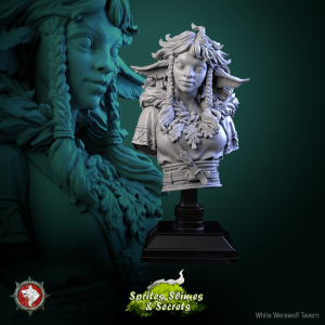 Shael Silverheart, Bust - Sprites, Slimes and Secrets- Display Figurine  - White Werewolf Tavern